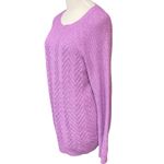 Sonoma Lavender Women's Long Sleeve Cable Knit Scoop Neck Knitted Pullover Sweater Sz L Photo 1