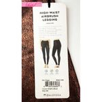 Alo Yoga Alo High-Waist Airbrush Leggings Copper Metallic Black Hi-Rise Bronze Leather XS Photo 8