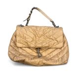 Rebecca Minkoff Edie Nylon Jumbo Flap Elegant Tan Nude Quilted Shoulder Bag Photo 0