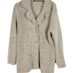 ISDA & Co Cashmere Wool Blend Sweater Jacket Cardigan Oatmeal Size Large L Tan Photo 0