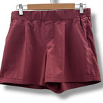 RBX Burgundy Athletic Shorts Women’s Size Medium Lightweight‎ Activewear Stretch Red Size L Photo 0