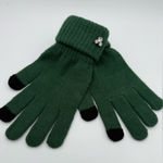 Disney  Parks Womens Tech Gloves Mickey Mouse Head Icon Rhinestone Bling Green Photo 0