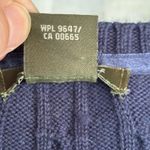 Eddie Bauer Womens XL Navy Ribbed Cable Knit Cotton Long Sleeve Sweater Academia Photo 8