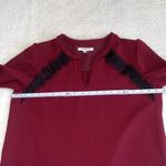Gerard Darel  Lace Detail Shift‎ Dress Burgundy Size 40 (US 8) Photo 2