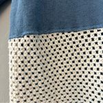 We The Free  blue crochet knit hooded sweatshirt size medium Photo 15