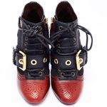 Burberry  Black/Brown Python and Leather
Buckle Ankle booties NEW Photo 1