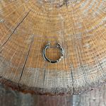 Genuine Sterling Silver Snaffle Bit Hoop Earrings Photo 1