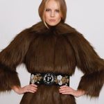 Pelush Women's Aztec Print Gathered Belt Luxury NYC Gray Photo 0