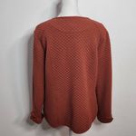 Isaac Mizrahi  Rust Quilted Jacket Size Medium Rust Brown Quilted Jacket Photo 3