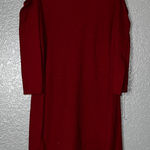 Hype Burgundy Cold Shoulder Ribbed Knit Long Sleeve Mini Dress Women’s S Red Photo 0