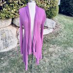 Dennis Basso  Lilac Open Front Cardigan Photo 4