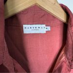 HARSHMAN Los Angeles BYRON SHIRT Button Up Long Sleeve in MARSALA Size Medium Brown Photo 6