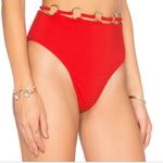 For Love & Lemons Mallorca Hi-Waist Bikini Bottom Red M Photo 0