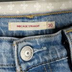 Levi's Levi’s Premium Light Wash Distressed Ribcage Straight Jeans‎ Photo 2