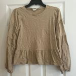 Boutique Taupe Babydoll Top Tan Size L Photo 0