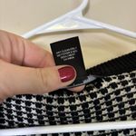 Pink Tartan Small White Black Knit Full Zip Cardigan‎ Merino Wool Photo 2