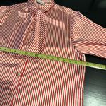 Vintage Russ Red and White Striped Blouse with Bow size women’s 14 made in USA Photo 6