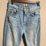 MOTHER HIGH Waisted Rider Ankle Fray Island After Hours Jean Photo 6