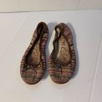 Sam Edelman striped textile-upper round-toe flat shoe size 7 Photo 1