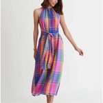Ann Taylor New!  Petite‎ Madras Plaid Belted Halter Dress, size 2P Photo 1