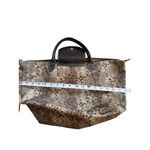Longchamp  Brown Snake Print Le Pliage Shoulder Tote Bag Satchel Photo 4