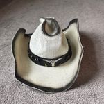 Fluffy Sense Straw Cattleman Cowgirl Hat White Photo 0