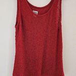 Chico's Women's size 3 / Lg Red French Crew Tank Sleeveless Blouse | Bay Shirt Photo 0