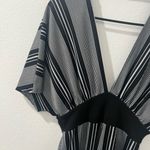 Windsor Elegant Black and White Striped Jumpsuit by  Size L Photo 6