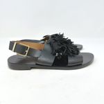 & Other Stories & Other Stories Suede Tassel Leather Sandalette Sandals Black Size 9 Photo 4