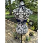 Athleta High Neck Keyhole Swim Bikini Top Size XL Navy Blue Tie Back Cups Photo 1