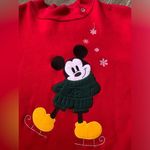 Disney VTG Minnie Mouse  Winter Ice Skate Sweatshirt Pullover Turtleneck Red S Photo 4