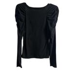Free People Intimately‎  V Neck Long Sleeve Top Black Medium Photo 1