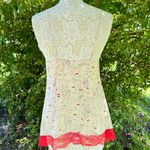 Incanto Italy‎ Avant Garde Abstract Woman Figure Lips Camisole Pajama Top Size M Red Size M Photo 4