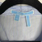 Draper James  cold shoulder blue striped midi shirt dress size‎ 10 Photo 8