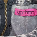 Boohoo  Gray Acid Wash Denim Dress With Distressed Hems Photo 15