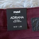 New Mavi adrianna Mid rise Super skinny jeans Maroon size 27/33 Red Size M Photo 8