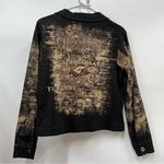 Vintage Cactus M Black Brown Chocolat theme rhinestone button down Jean Jacket Size M Photo 10
