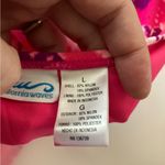 California Waves  Hot Pink Tie Dye Size Large Bandeau Top & Bikini Bottom Photo 8
