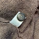 Fortune + Ivy Metallic Button Detail Shawl Collar Sweater Cardigan Brown S Photo 6