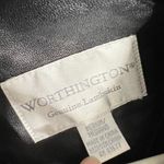 Worthington  Genuine Lambskin Leather Jacket Black Size Medium Photo 2