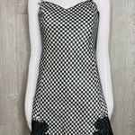 Cacique Vintage  lingerie houndstooth silky teddy bow sleepwear nightgown sz med Photo 1