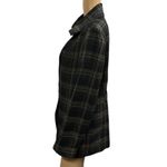 Nine West  Black and Tan Plaid Peacoat Jacket Coat with Belt Loops Womens 14 Photo 2