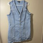 Frye  Light Blue Denim button down dress plus xxl v neck Photo 4
