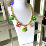 Christmas Resine Charm Necklace Gold Photo 4