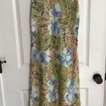 Charter Club  Beach Dress Women's Size 4 Maxi Beige Floral Linen Blend & Top Photo 0