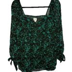 Isabel Maternity Corsetry Chiffon Lined Top Long Sleeve Aqua Green Large NEW! Photo 0