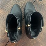 Tory Burch Heel Leather Bristol Booties Size 8 Womens Black Gold Photo 7