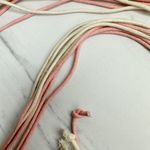 Womens Chunky Shell Chip Studded Tie Belt Boho Medium (M) Large (L) ✨ Pink Photo 10