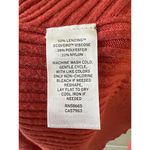 Caslon  Sorrel Red Diagonal Ribbed Hooded Sweater Size Medium Casual Activewear Photo 6