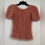 TACH Pink Boxy Crop Top with Fuzzy Texture Size S Photo 2